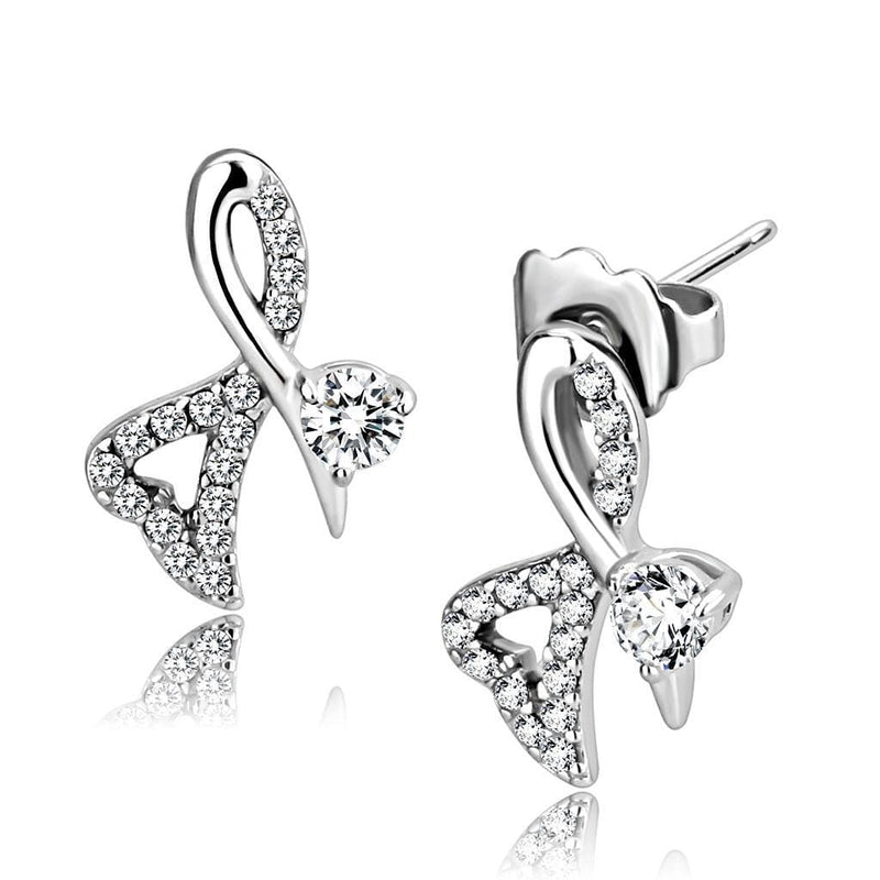 BridalEarrings DA204 Stainless Steel Earrings with AAA Grade CZ