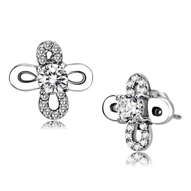 BridalEarrings DA206 Stainless Steel Earrings with AAA Grade CZ