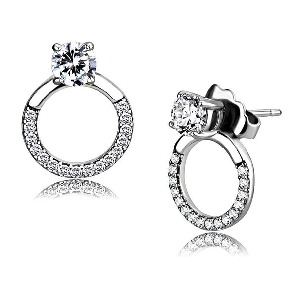 BridalEarrings DA208 Stainless Steel Earrings with AAA Grade CZ