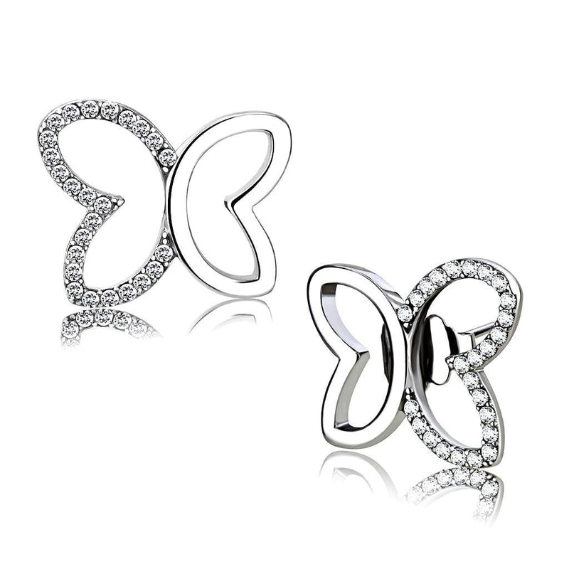 BridalEarrings DA209 Stainless Steel Earrings with AAA Grade CZ