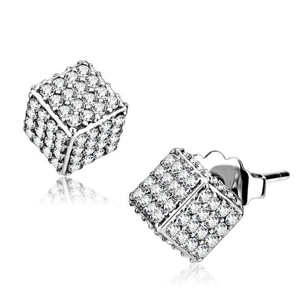 BridalEarrings DA213 Stainless Steel Earrings with AAA Grade CZ