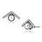 BridalEarrings DA216 Stainless Steel Earrings with Synthetic in White