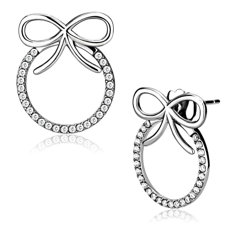 BridalEarrings DA218 Stainless Steel Earrings with AAA Grade CZ