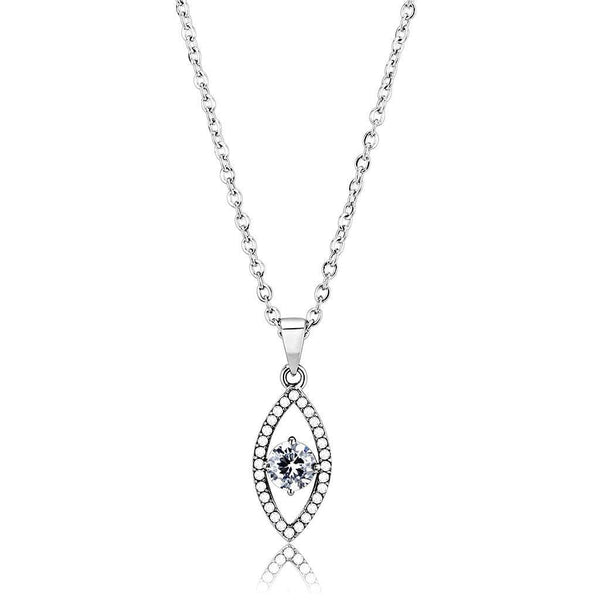 Chain Necklace DA228 Stainless Steel Chain Pendant with AAA Grade CZ