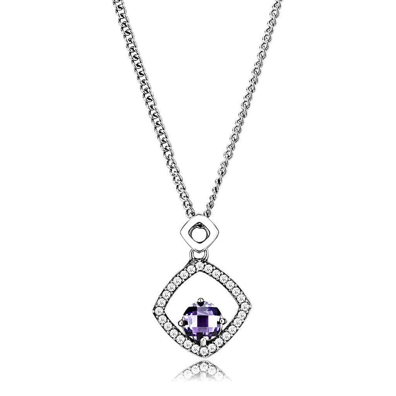 Chain Necklace DA229 Stainless Steel Chain Pendant with AAA Grade CZ