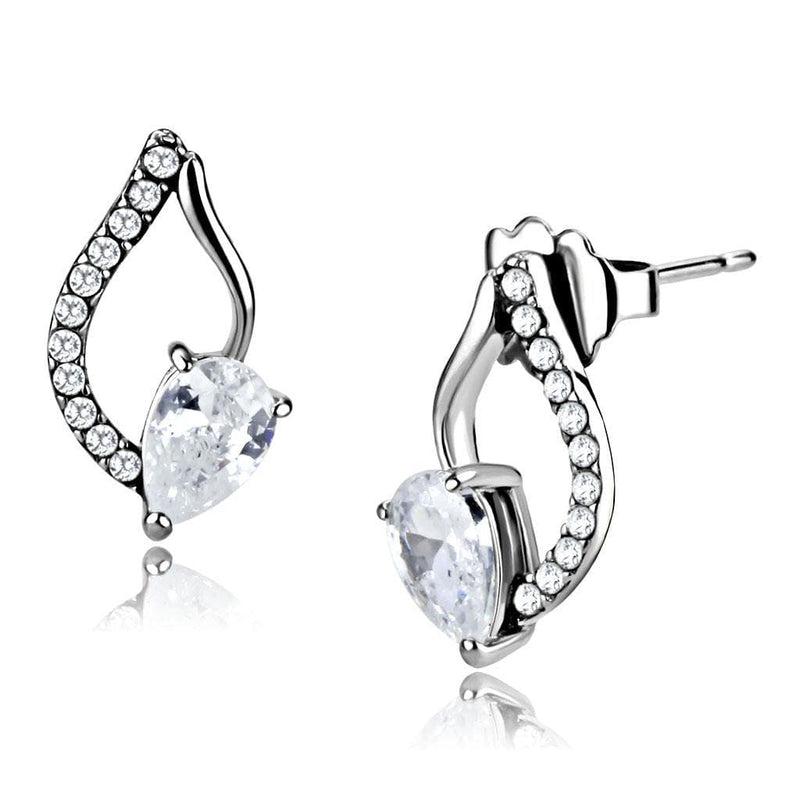 BridalEarrings DA290 Stainless Steel Earrings with AAA Grade CZ