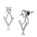 BridalEarrings DA292 Stainless Steel Earrings with AAA Grade CZ