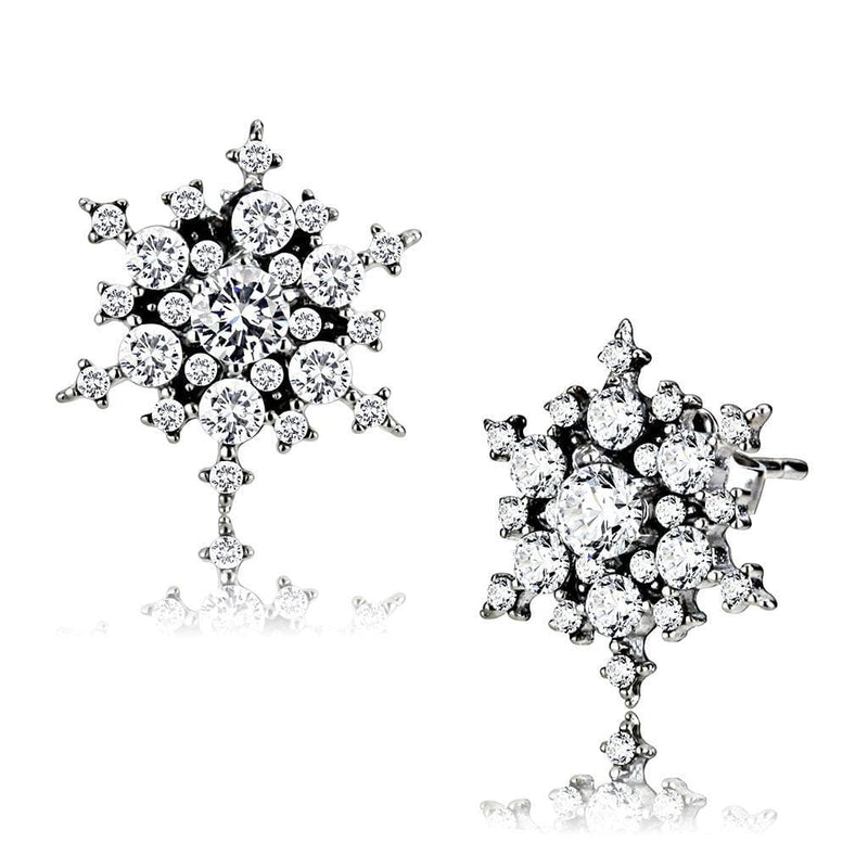 BridalEarrings DA294 Stainless Steel Earrings with AAA Grade CZ