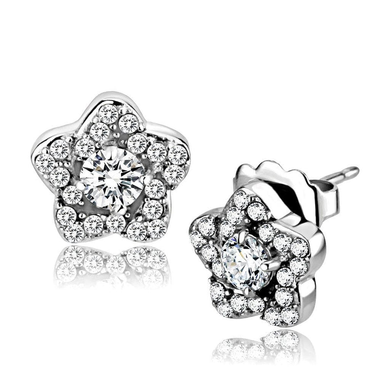 BridalEarrings DA297 Stainless Steel Earrings with AAA Grade CZ