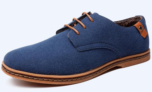 DADIJIER Men shoes 2017 New Fashion Suede Leather shoes Men Sneakers Casual oxfords for Spring Summer Winter shoes Dropshipping-winter blue-6.5-JadeMoghul Inc.