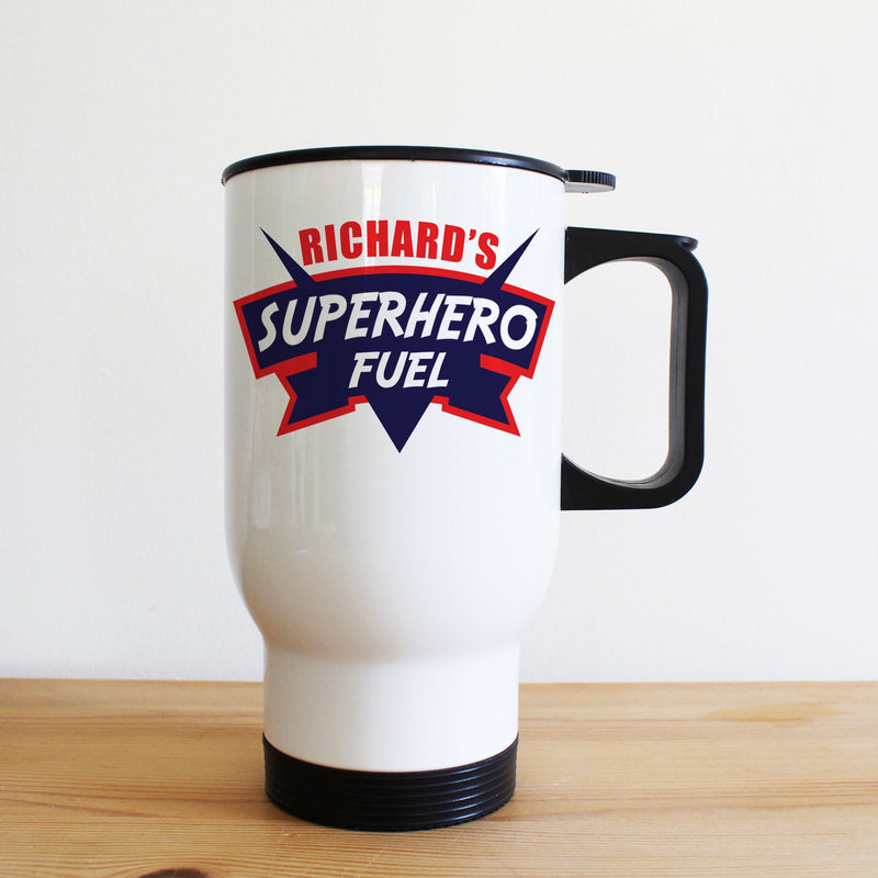 Custom Mugs Dad's Superhero Fuel Travel Mug