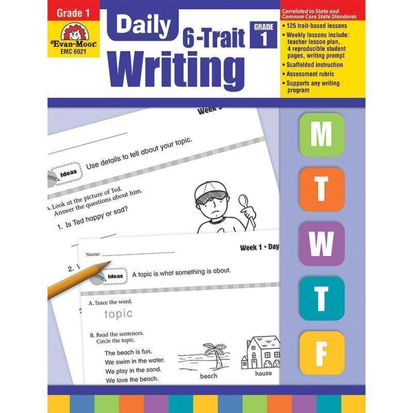 DAILY 6 TRAIT WRITING GR 1-Learning Materials-JadeMoghul Inc.