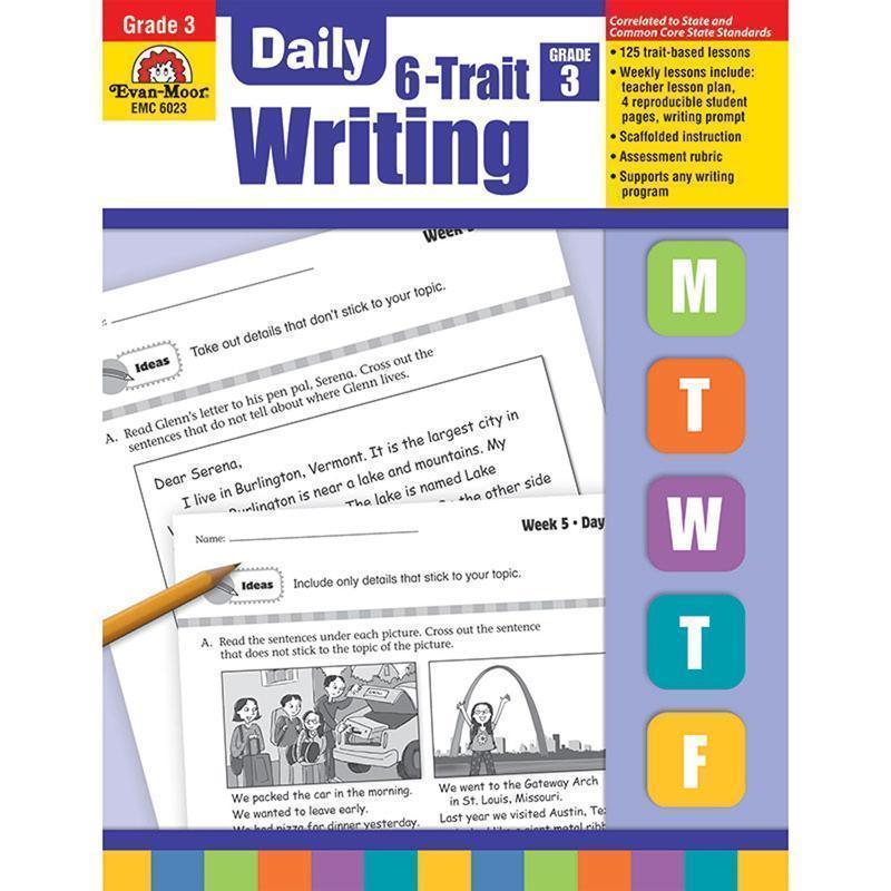 DAILY 6 TRAIT WRITING GR 3-Learning Materials-JadeMoghul Inc.