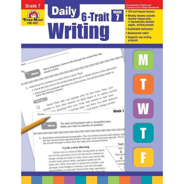 DAILY 6 TRAIT WRITING GR 7-Learning Materials-JadeMoghul Inc.