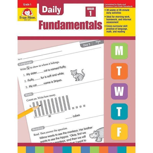 DAILY FUNDAMENTALS GR 1-Learning Materials-JadeMoghul Inc.