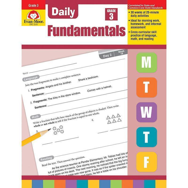 DAILY FUNDAMENTALS GR 3-Learning Materials-JadeMoghul Inc.