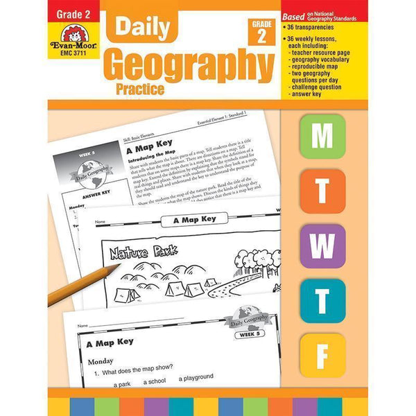 DAILY GEOGRAPHY PRACTICE GR 2-Learning Materials-JadeMoghul Inc.