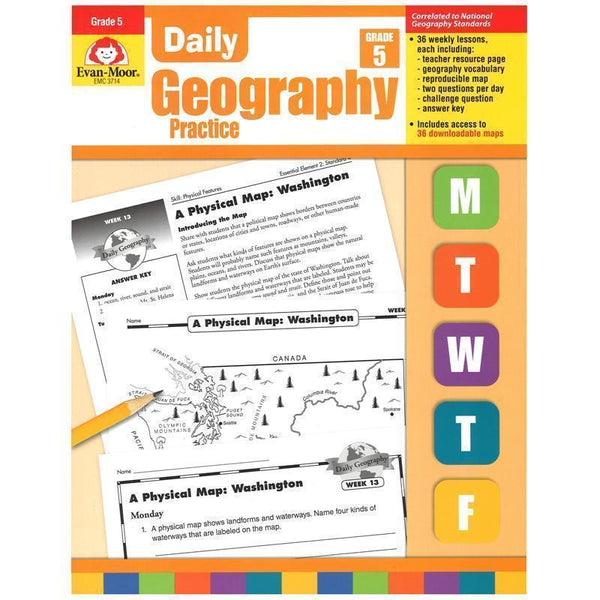 DAILY GEOGRAPHY PRACTICE GR 5-Learning Materials-JadeMoghul Inc.