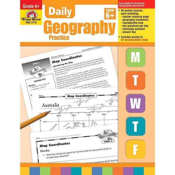 DAILY GEOGRAPHY PRACTICE GR 6-Learning Materials-JadeMoghul Inc.