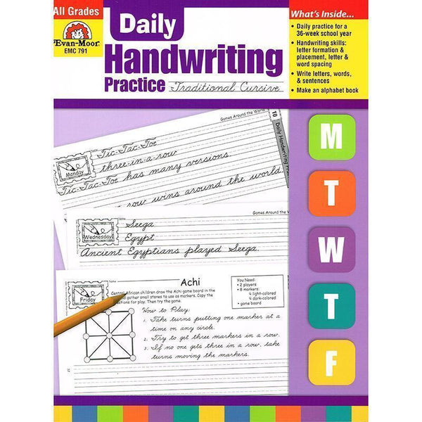 DAILY HANDWRITING TRAD. CURSIVE-Learning Materials-JadeMoghul Inc.