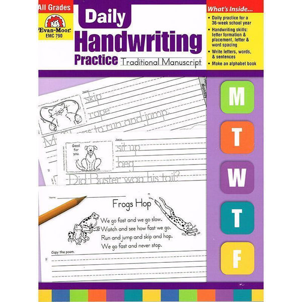 DAILY HANDWRITING TRAD. MANUSCRIPT-Learning Materials-JadeMoghul Inc.