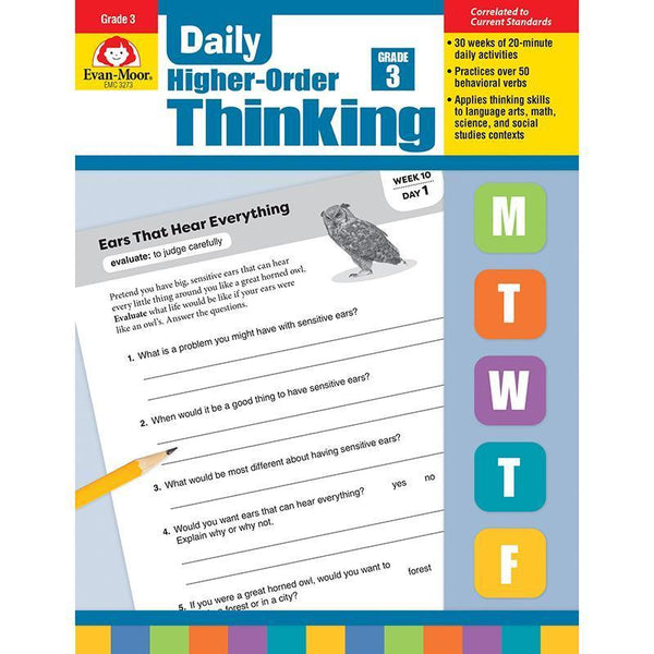 DAILY HIGHER ORDER THINKING GR 3-Learning Materials-JadeMoghul Inc.