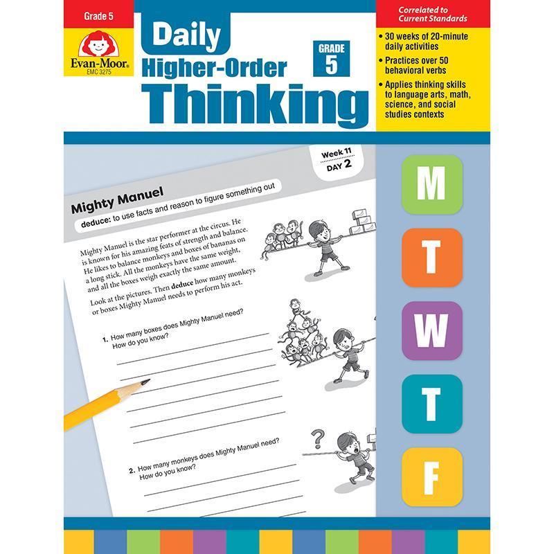 DAILY HIGHER ORDER THINKING GR 5-Learning Materials-JadeMoghul Inc.