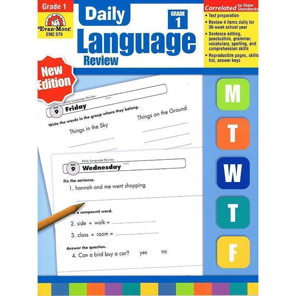 DAILY LANGUAGE REVIEW GR 1-Learning Materials-JadeMoghul Inc.