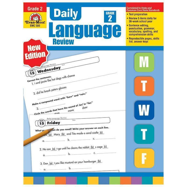DAILY LANGUAGE REVIEW GR 2-Learning Materials-JadeMoghul Inc.