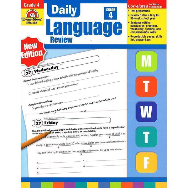DAILY LANGUAGE REVIEW GR 4-Learning Materials-JadeMoghul Inc.