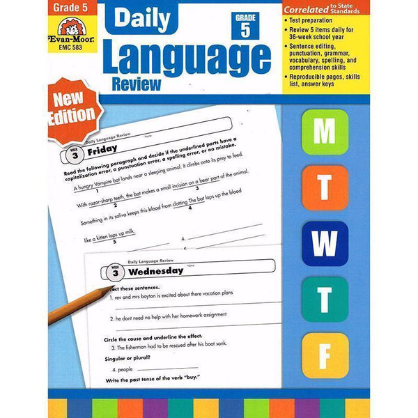 DAILY LANGUAGE REVIEW GR 5-Learning Materials-JadeMoghul Inc.