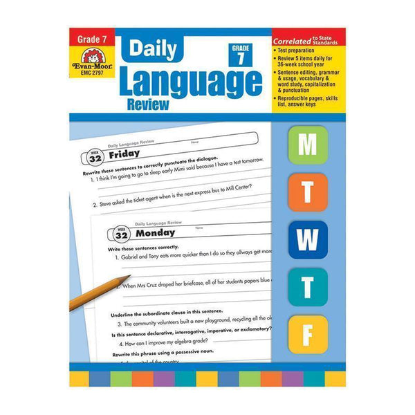 DAILY LANGUAGE REVIEW GR 7-Learning Materials-JadeMoghul Inc.