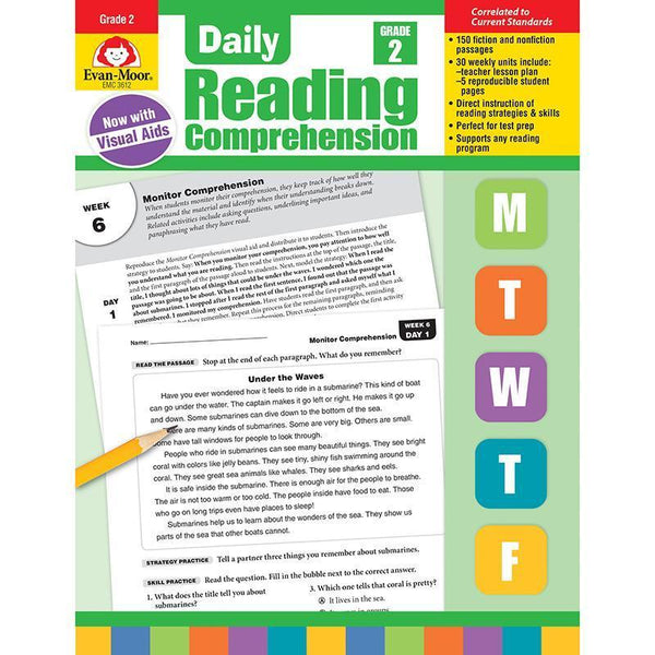 DAILY READING COMPREHENSION GR 2-Learning Materials-JadeMoghul Inc.