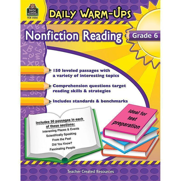 DAILY WARM UPS GR 6 NONFICTION-Learning Materials-JadeMoghul Inc.