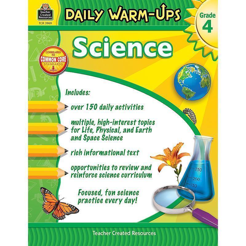 DAILY WARM UPS SCIENCE GR 4-Learning Materials-JadeMoghul Inc.