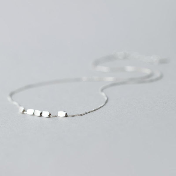 Dainty 925 Sterling Silver Beans Charm Necklace Short | Love Simplism Sterling-Silver-Jewelry Modern Boho Wholesale GTLX462--JadeMoghul Inc.