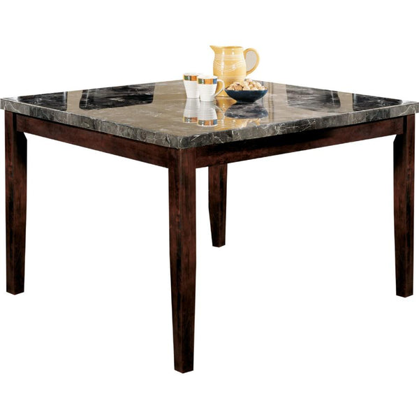 Danville Counter Height Table , Black Marble & Walnut-Console Tables-Black Marble&Walnut-Chinese Marble Wood (Solid)-JadeMoghul Inc.