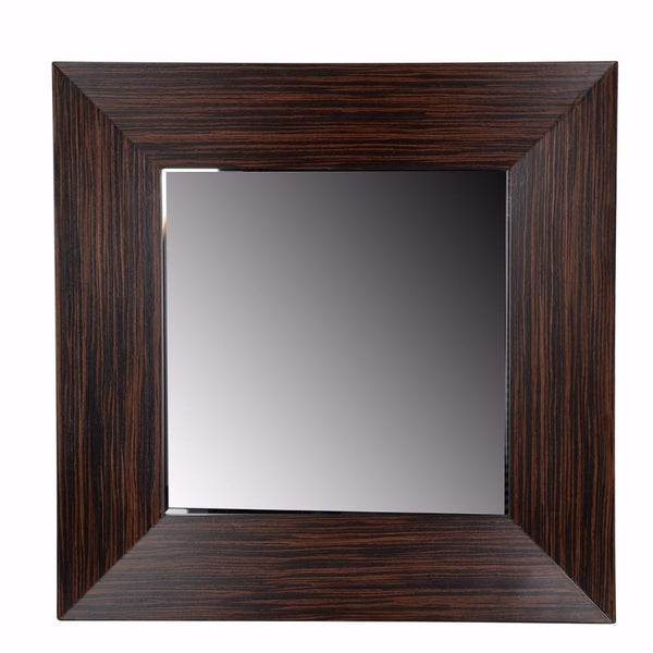 Dapper Mylo Mirror With Wooden frame-Wall Mirrors-Brown and black-MDFVENEERMIRROR-JadeMoghul Inc.