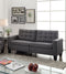 Dashing Sofa In Gray Linen Fabric-Sofas-Gray-Upholstery-JadeMoghul Inc.