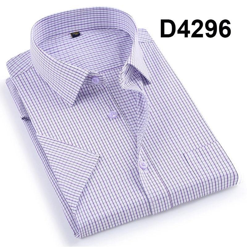 DAVYDAISY 2018 New Arrival Summer Men's Shirt Short Sleeved Plaid Striped Fashion Work Casual Shirt Man Formal Shirt DS227-D4292-Size is Asian Size-JadeMoghul Inc.