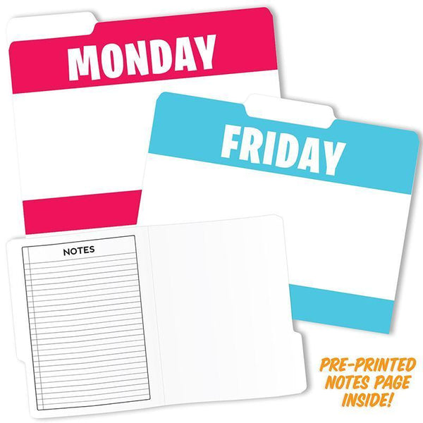 DAY OF THE WEEK DESIGN FILE FOLDERS-Supplies-JadeMoghul Inc.