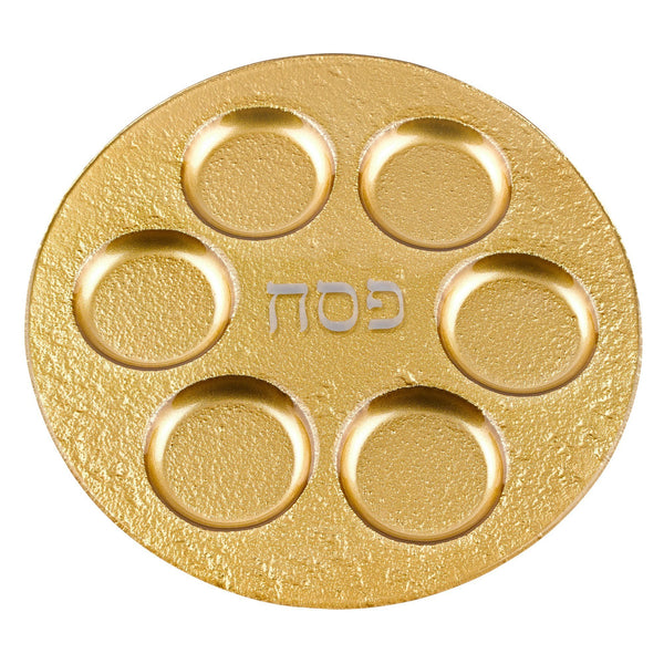 Decorative Plates - Dazzling Gold 13" Seder Plate