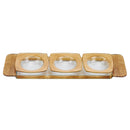 Party Trays - Dazzling Gold Tray With 3 Bowls L16"