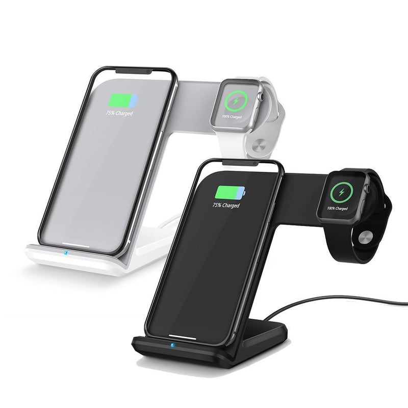 DCAE 2 in 1 Fast Charging Wireless Charger for Apple watch 2 3 Qi Wireless charger For iPhone X 8 Plus For Samsung S9 S8 note 8-ES-JadeMoghul Inc.