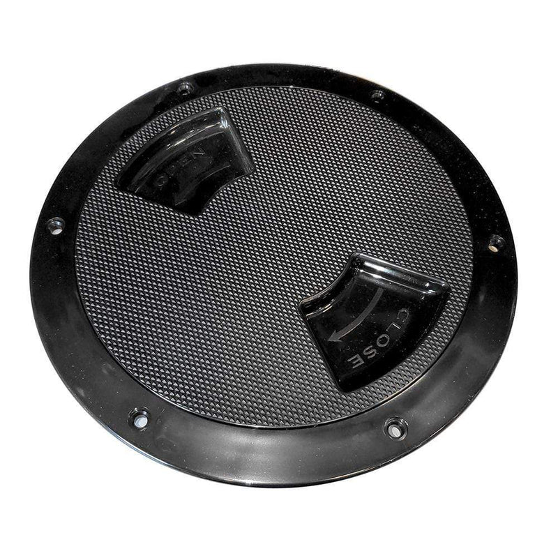 Deck Plates Sea-Dog Quarter-Turn Textured Deck Plate w/Internal Collar - Black - 5" [336357-1] Sea-Dog