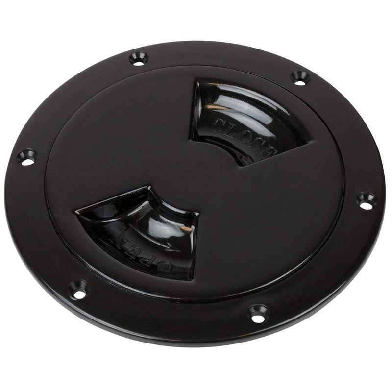 Deck Plates Sea-Dog Smooth Quarter Turn Deck Plate - Black - 5" [336155-1] Sea-Dog