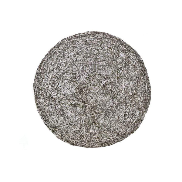 Decor Decor Steals - 12" X 12" X 12" Silver Iron Extra Large Wire Sphere HomeRoots