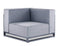 Decor Decor Steals - 29" X 41" X 41" Gray Aluminum Modular Armless Corner HomeRoots