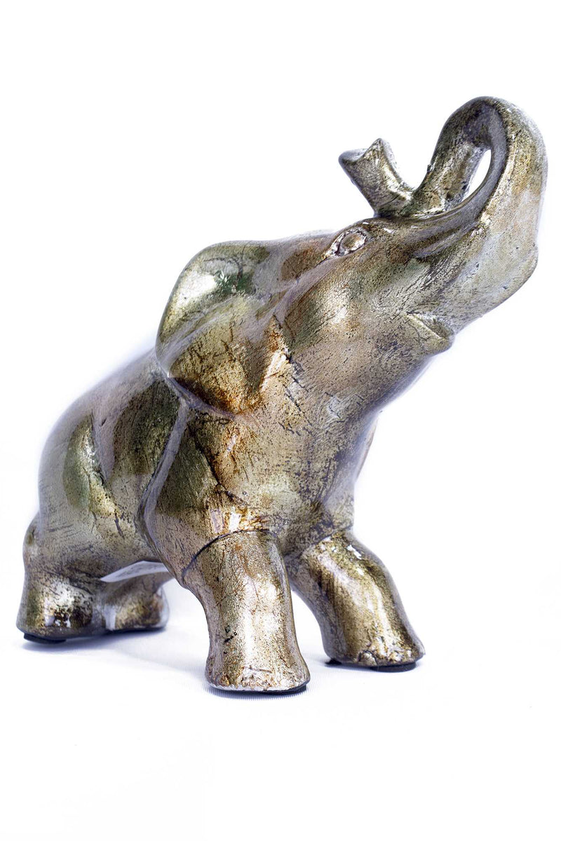 Decor Living Room Decor Ideas - 10" X 6" X 10'.5" Gold Ceramic Elephant HomeRoots