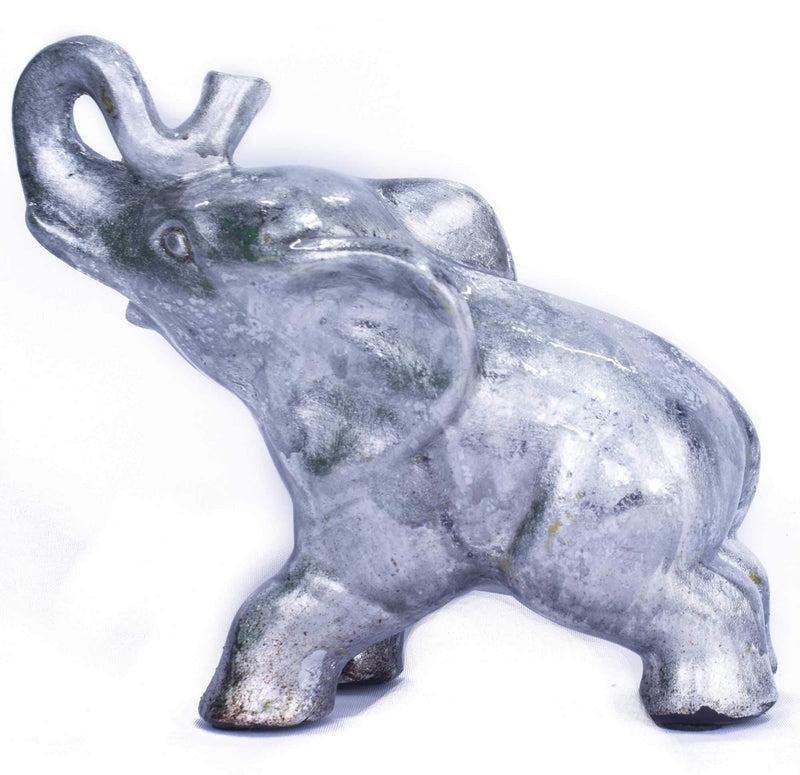Decor Living Room Decor Ideas - 10" X 6" X 10'.5" Silver Ceramic Elephant HomeRoots